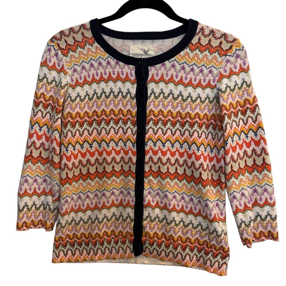 Tabitha Multicolor Zigzag Cardigan